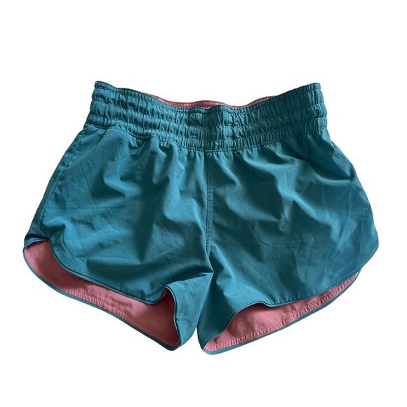 Lululemon Choose A Side Short 3" Quicksand / Sea Green Size 4 Reversible - Picture 3 of 7